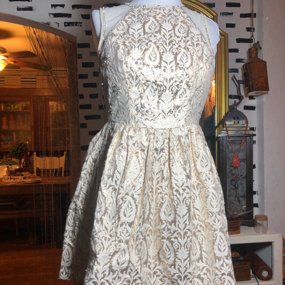 RHINESTONE GOLD DRESS